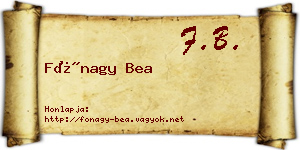Fónagy Bea névjegykártya
